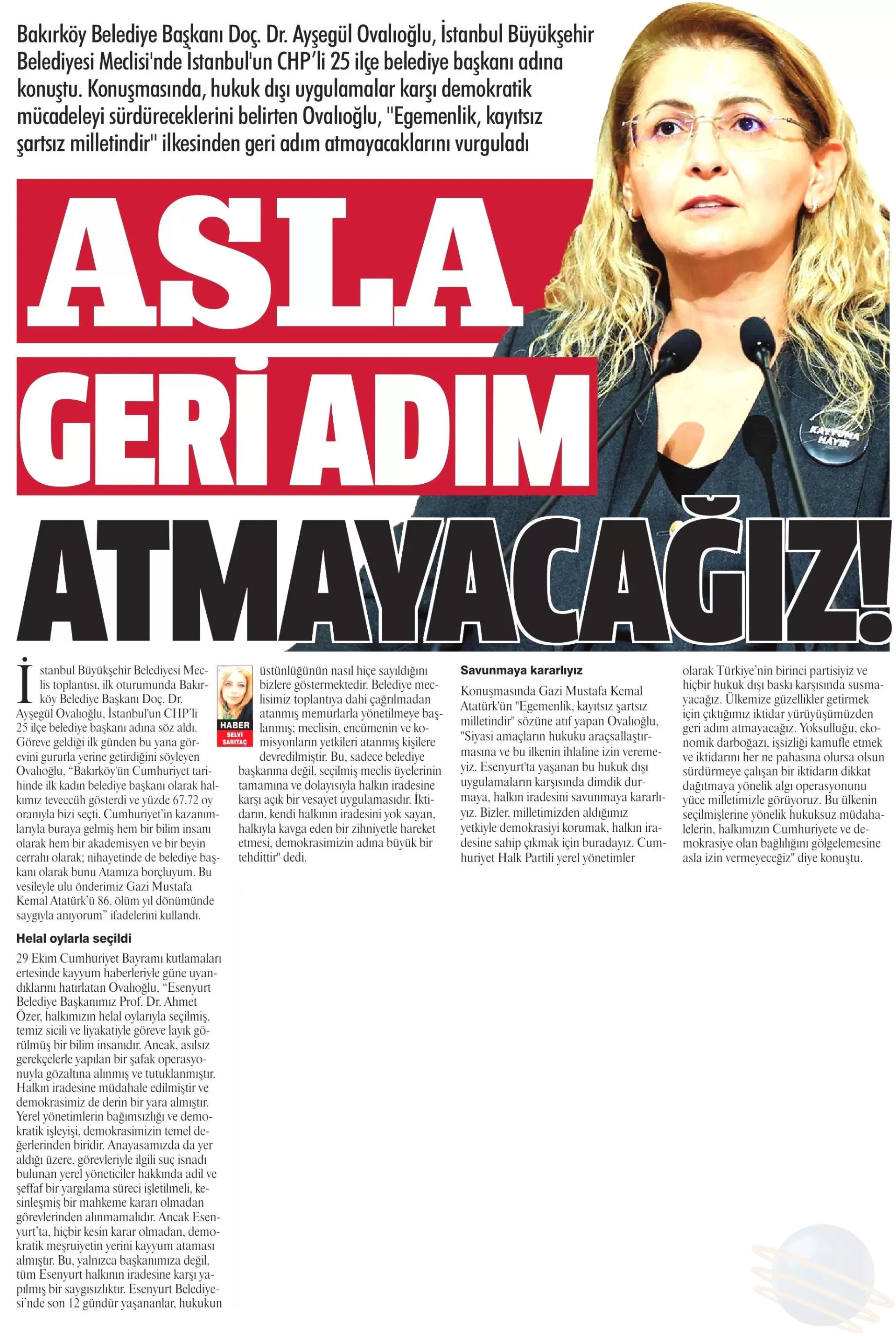 BAŞKAN OVALIOĞLU 25 BELEDİYE BAŞKANI ADINA KONUŞTU: İKTİDAR YÜRÜYÜŞÜMÜZDEN GERİ ADIM ATMAYACAĞIZ