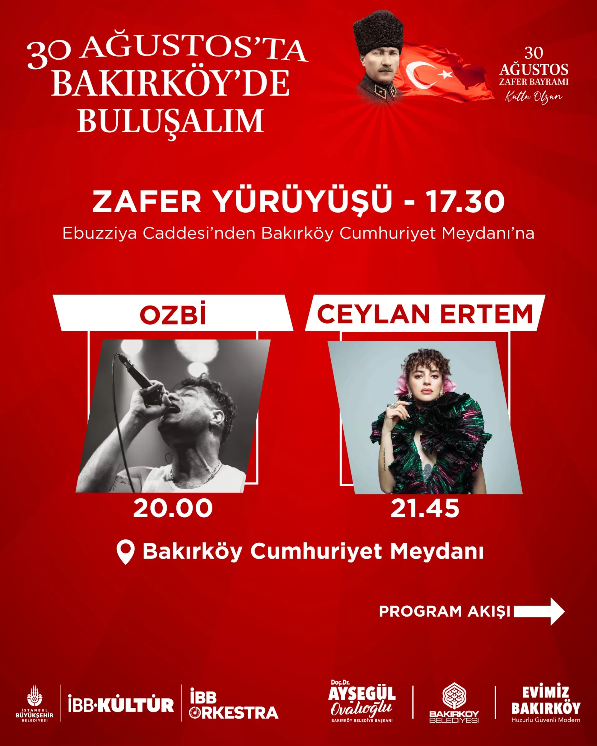 BÜYÜK ZAFER BAKIRKÖY'DE KUTLANACAK