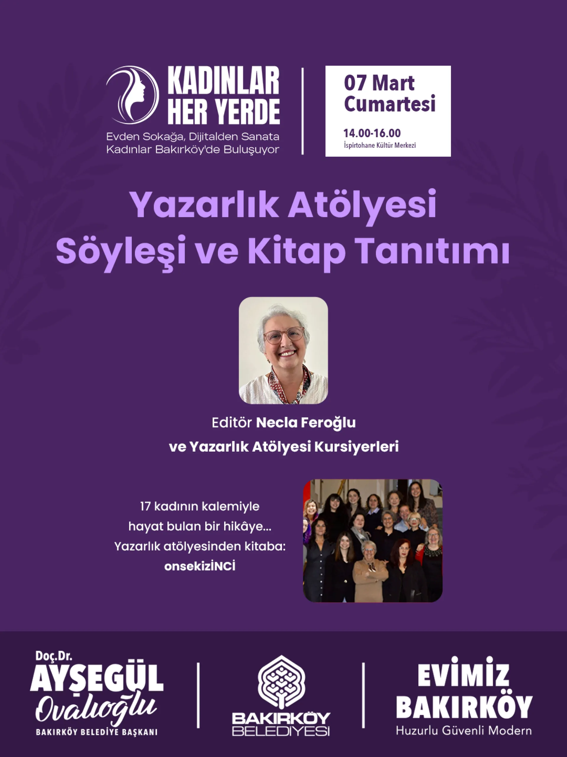 YAZARLIK ATÖLYESİ SÖYLEŞİ VE KİTAP TANITIMI