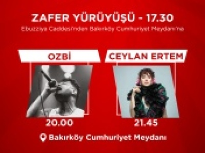 BÜYÜK ZAFER BAKIRKÖY'DE KUTLANACAK