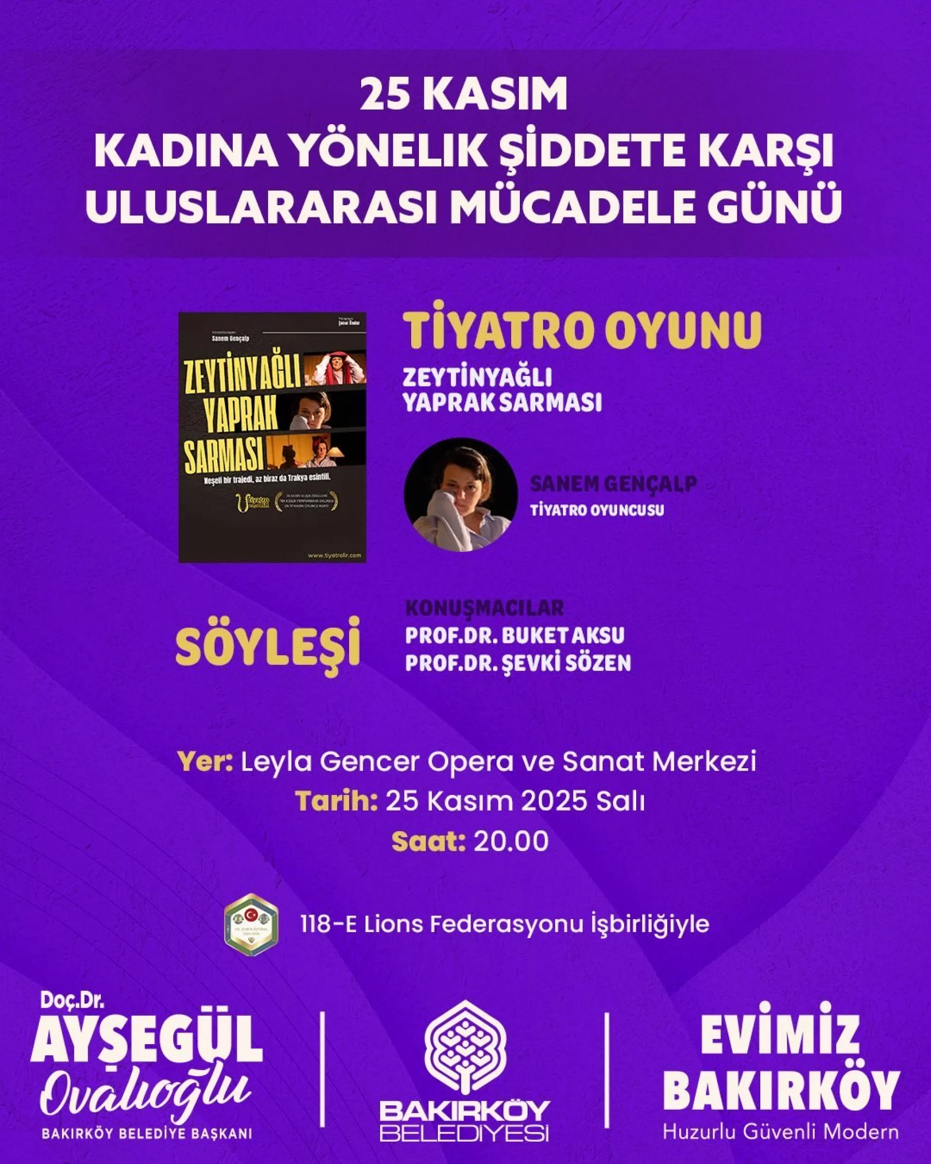 25 KASIM KADINA YÖNELİK ŞİDDETE KARŞI MÜCADELE GÜNÜ